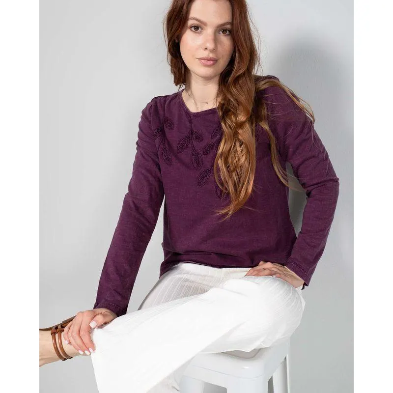 Bluza din bumbac cu maneca lunga N240157021