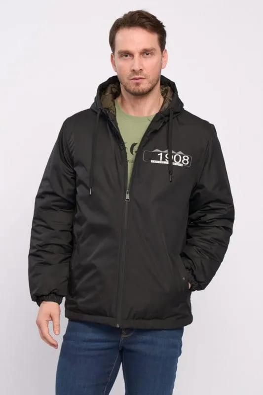 Lee Cooper - Jacheta barbat subtire cu gluga si imprimeu