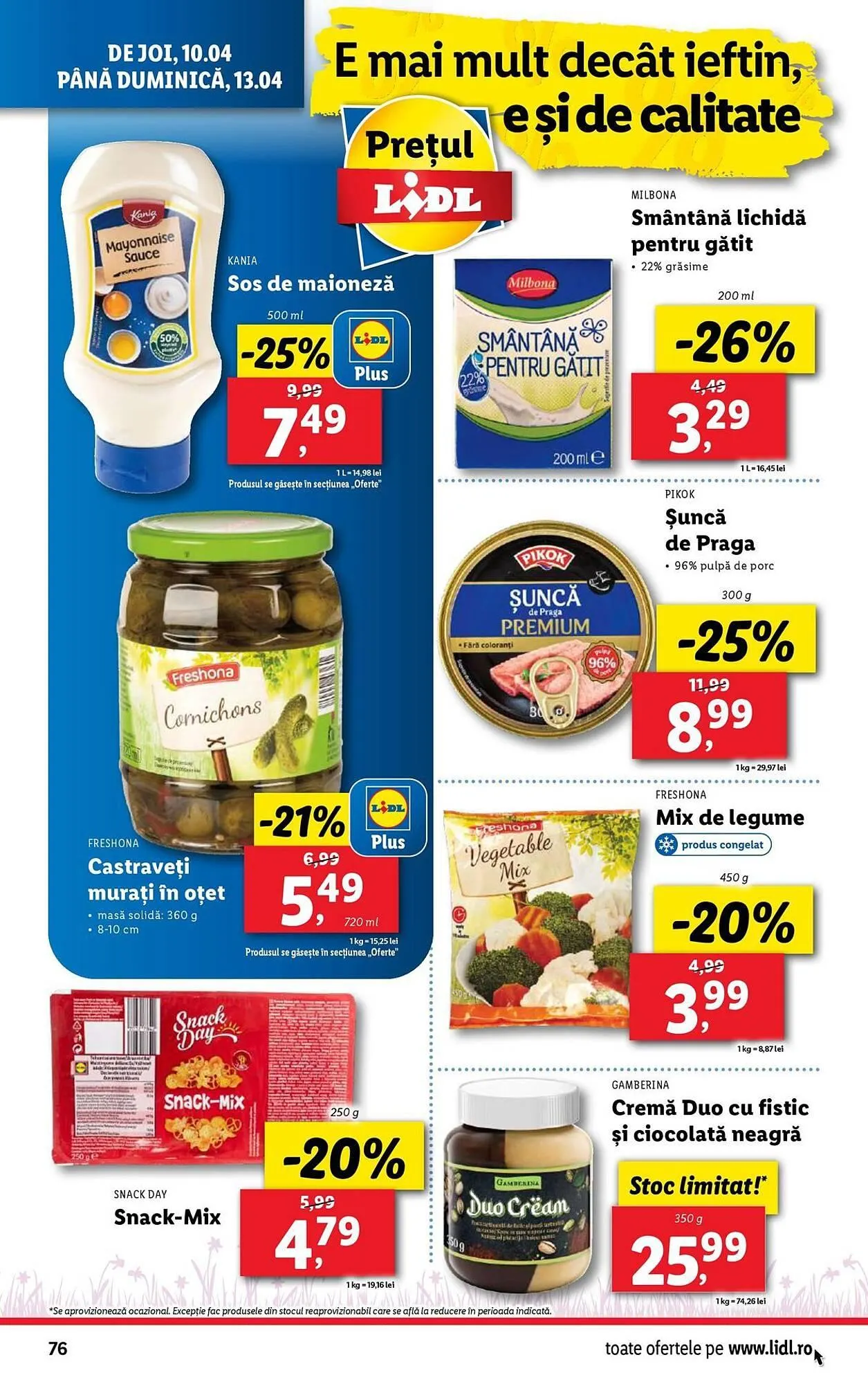 Catalog Catalog Lidl de la 7 aprilie până la 13 aprilie 2025 - Revista Pagina 76