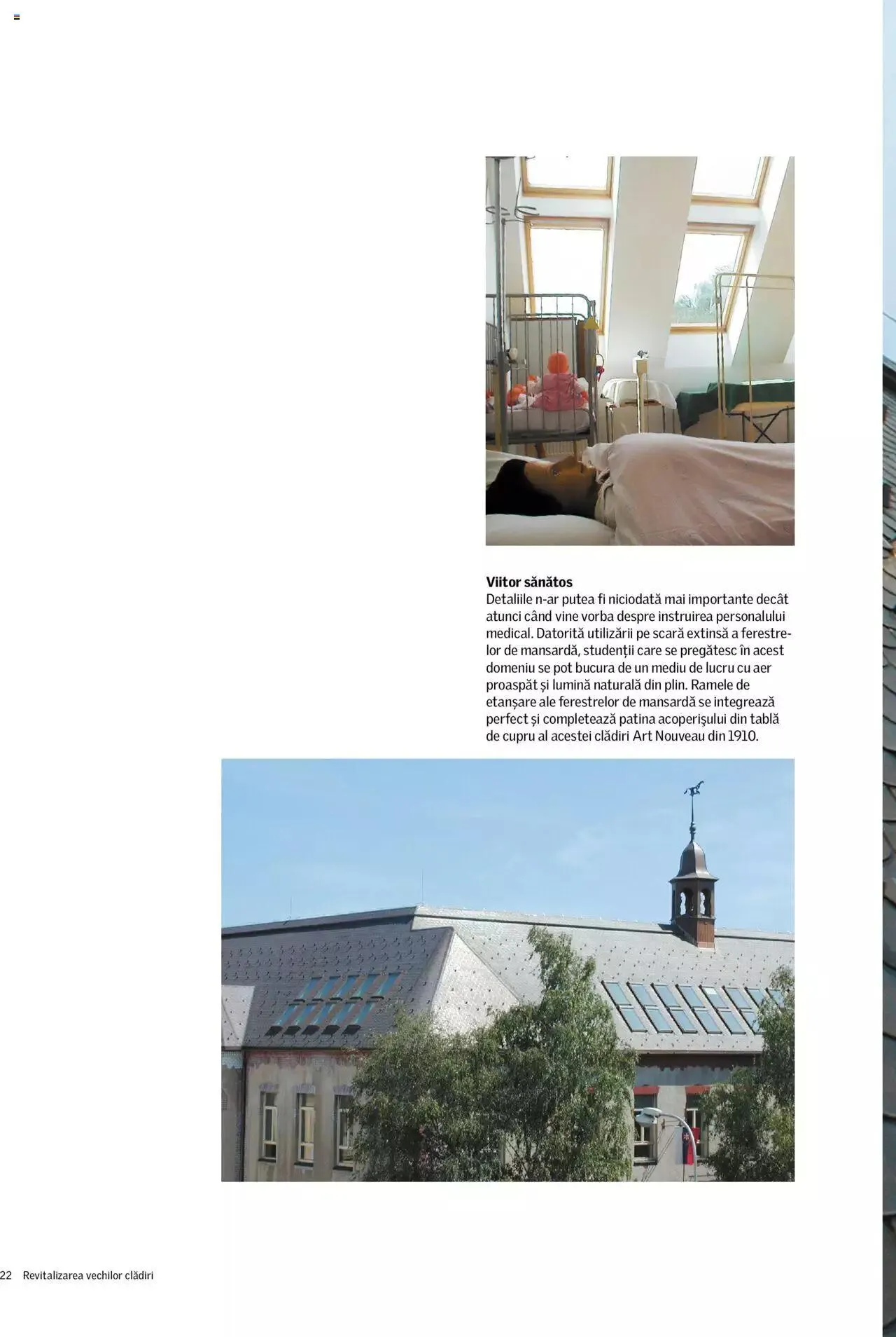 Catalog Velux catalog - Revitalizarea clădirilor istorice de la 1 octombrie până la 31 decembrie 2024 - Revista Pagina 22