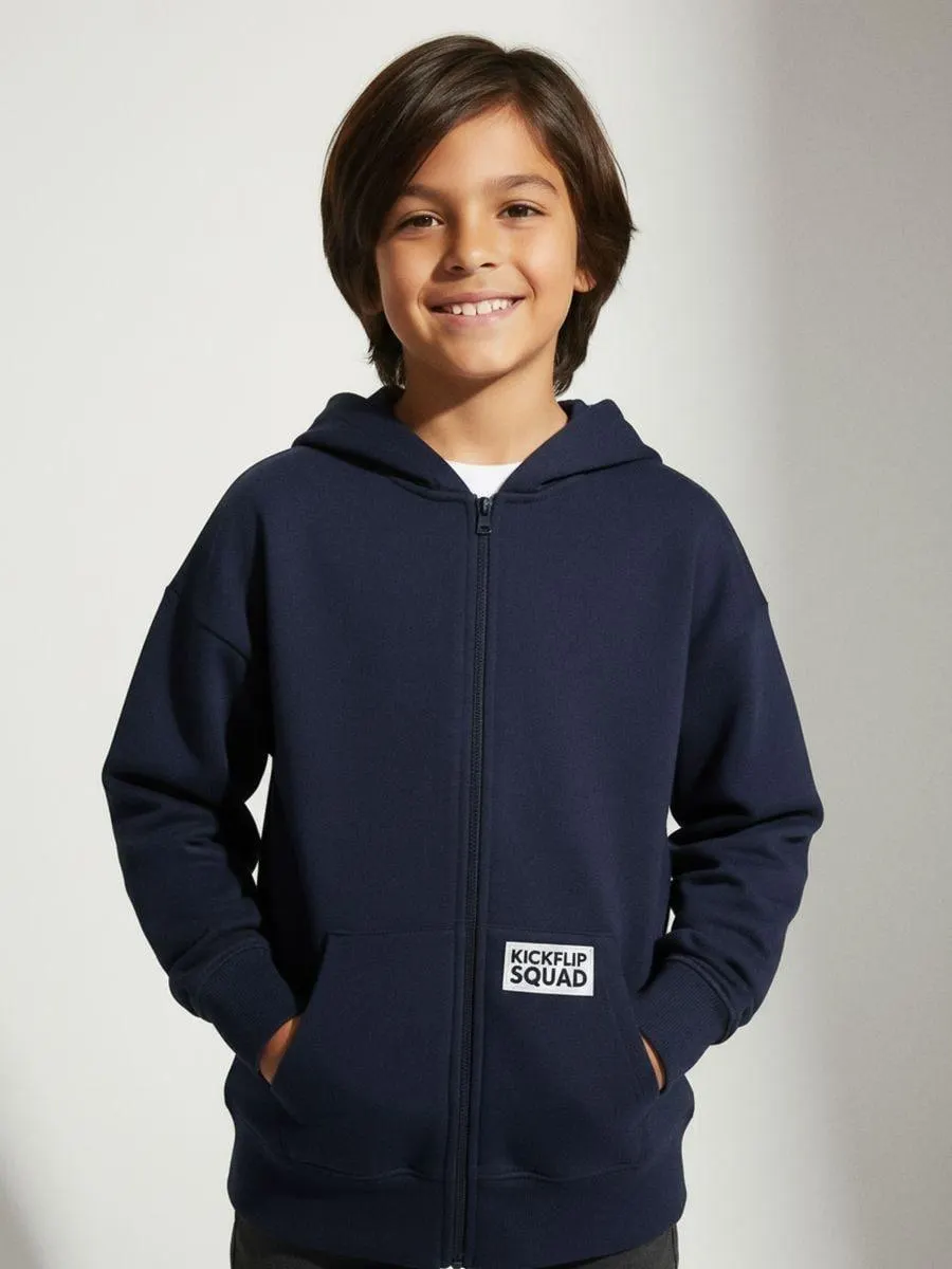 Hanorac cu glugă și fermoar