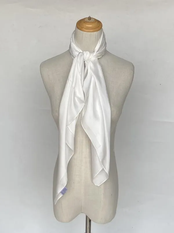 Esarfa dama ecru uni din vascoza si matase de primavara