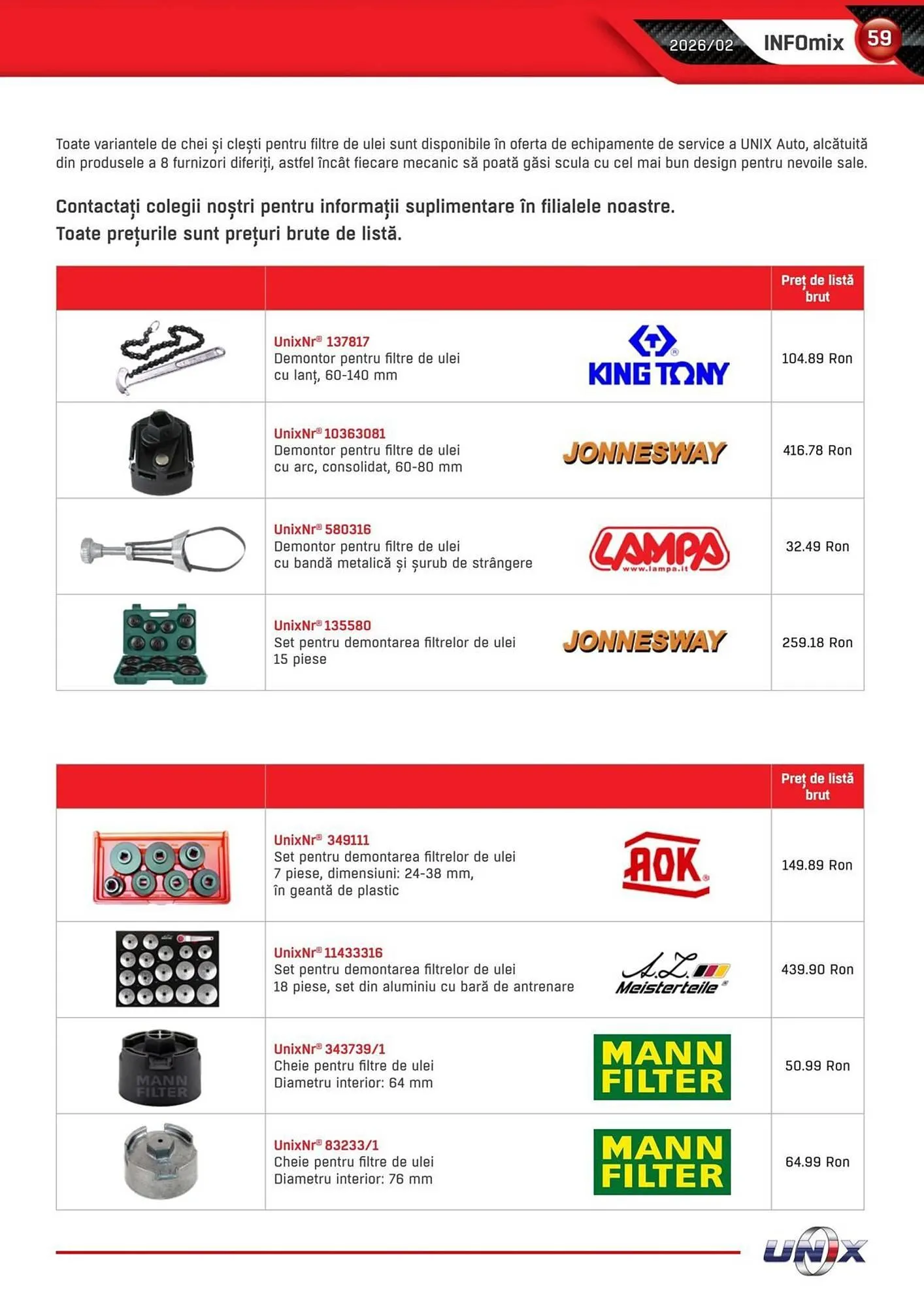 Catalog Catalog UNIX Auto de la 4 februarie până la 28 februarie 2026 - Revista Pagina 59