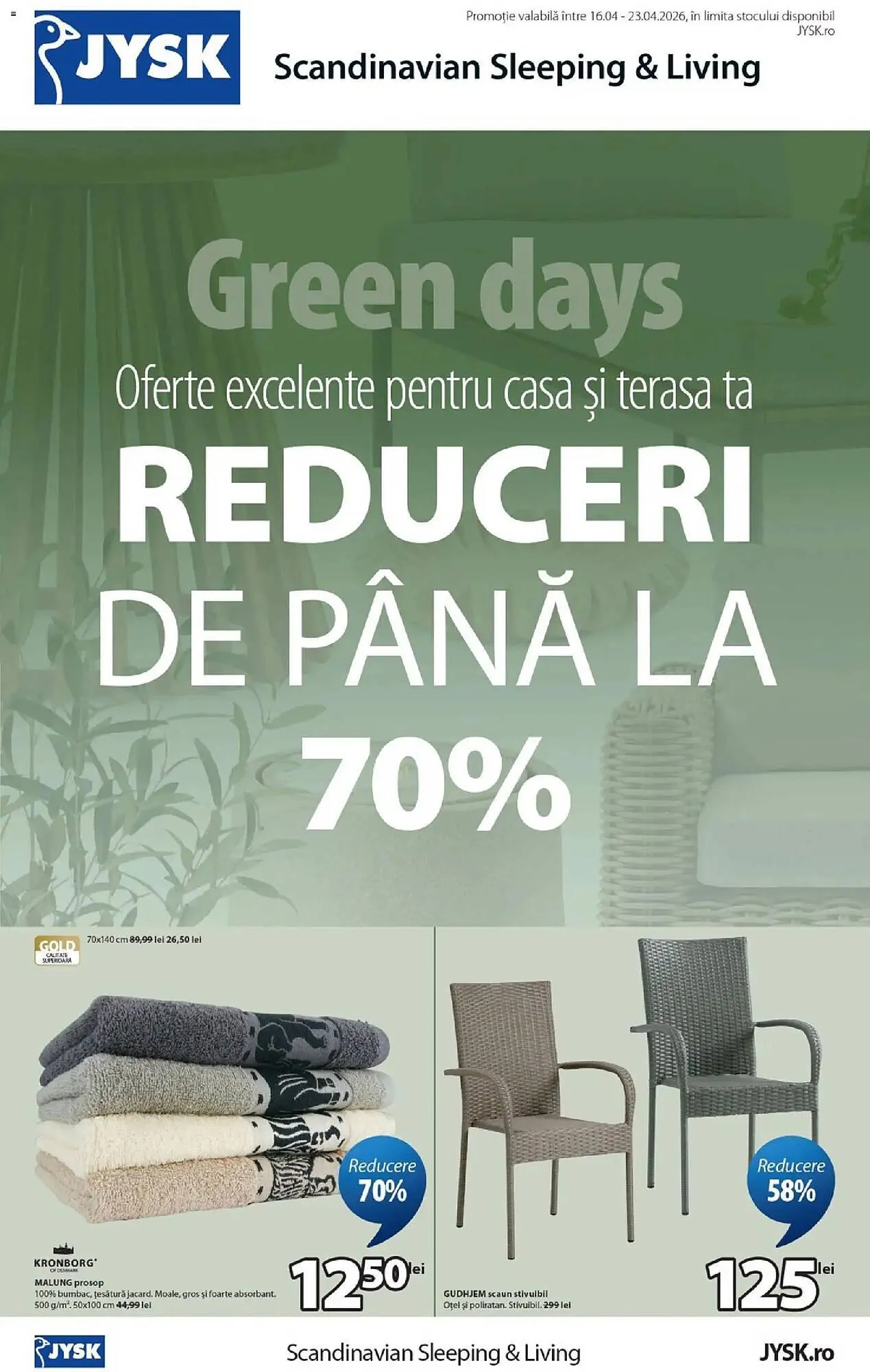 Catalog Catalog JYSK de la 15 aprilie până la 23 aprilie 2026 - Revista Pagina 1