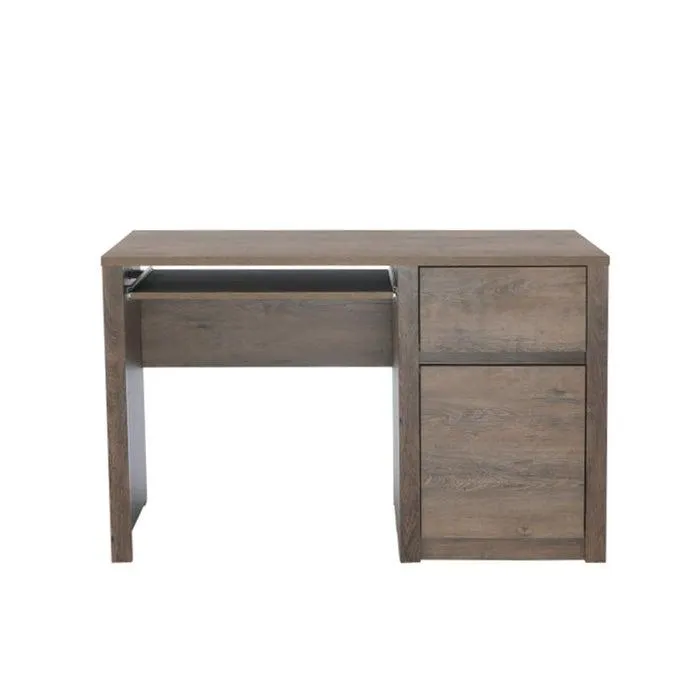 Birou cu sertar si dulap Montana, pentru calculator, stejar lefkas inchis, 120 x 53 x 75 cm, 1C