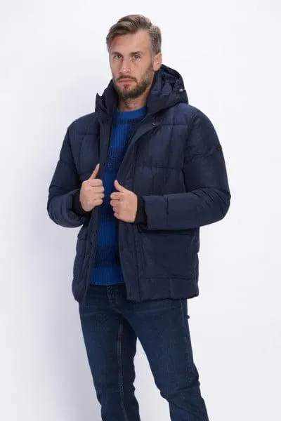 Lee Cooper - Jacheta barbat cu gluga si logo aplicat pe maneca