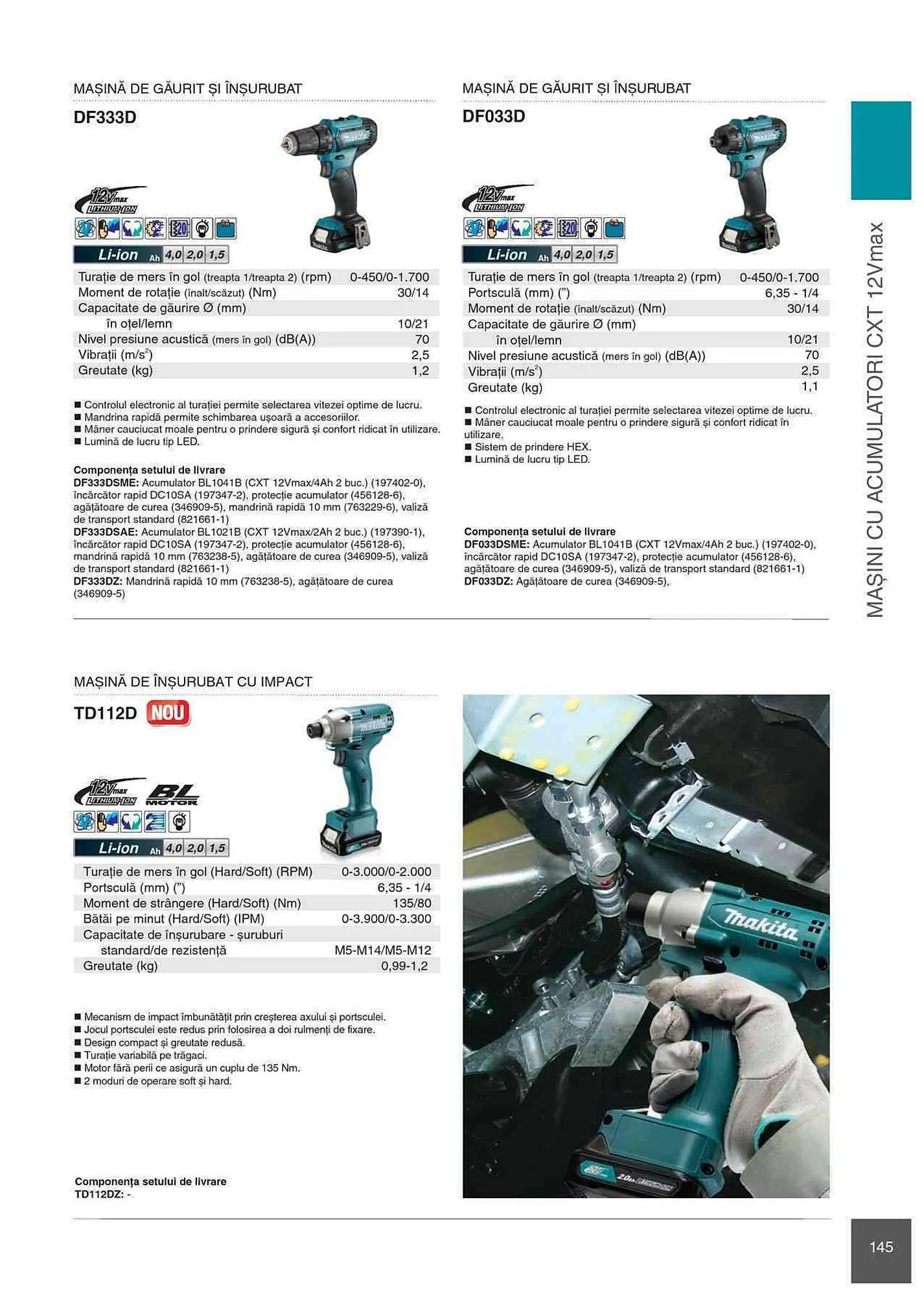 Catalog Makita catalog de la 1 ianuarie până la 31 decembrie 2023 - Revista Pagina 145