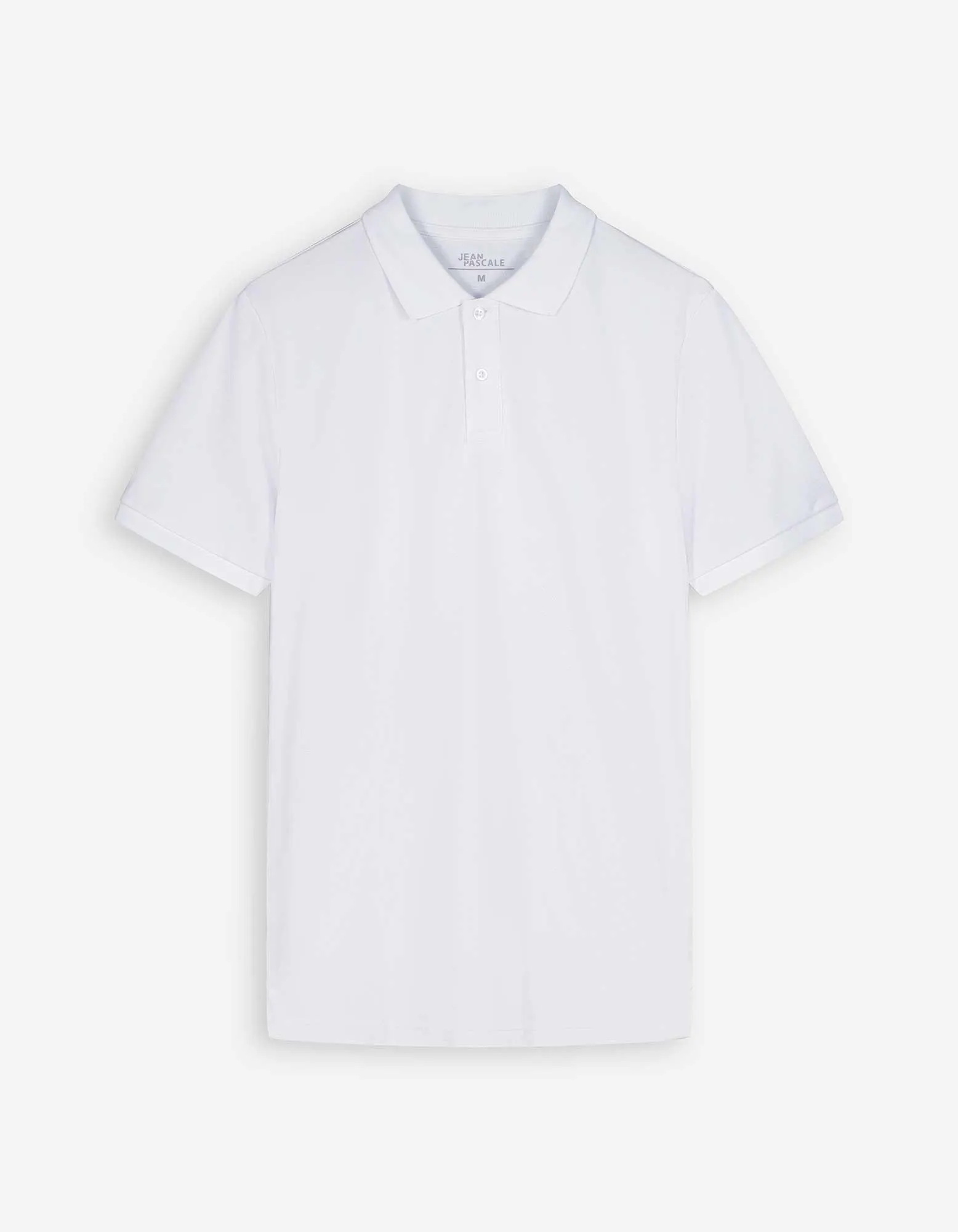 Tricou polo - Închidere cu nasturi - Alb