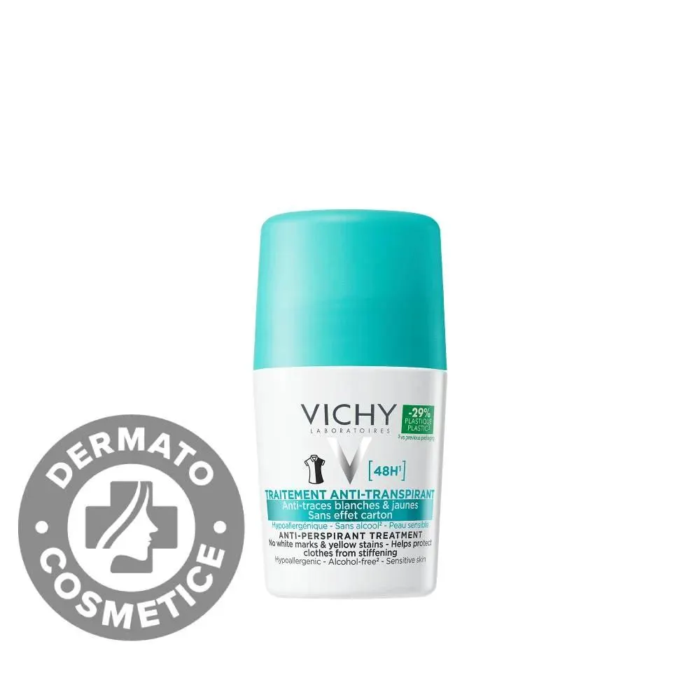 Deodorant roll-on antiperspirant anti-urme 48h, 50ml, Vichy