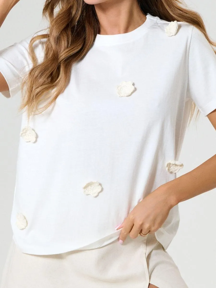 Tricou din bumbac cu aplicație 3D