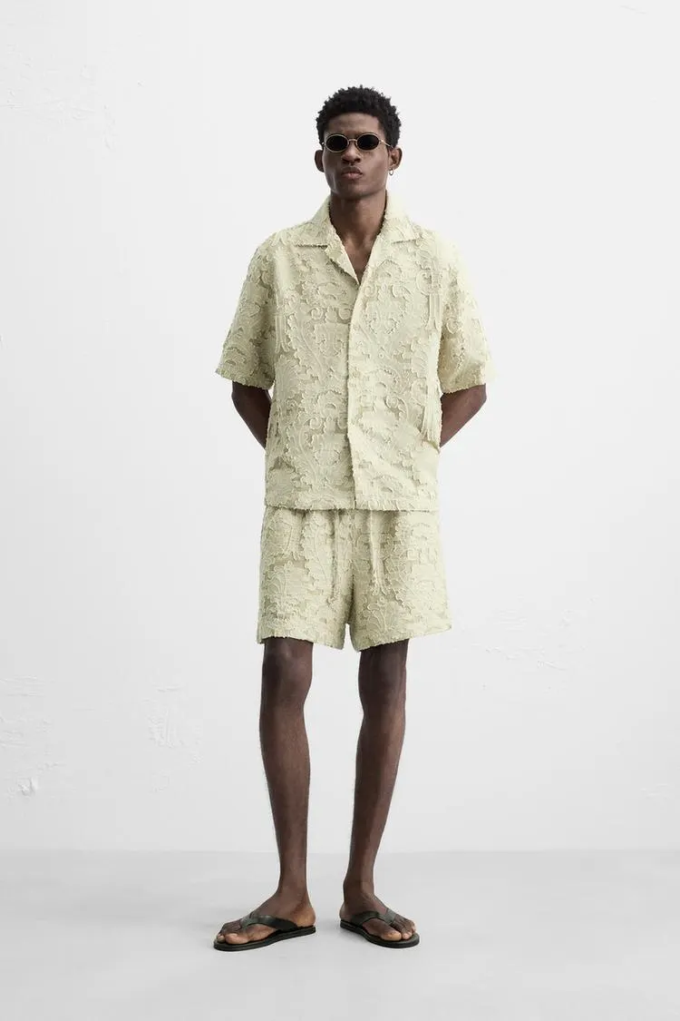 BERMUDE JACQUARD GEOMETRICE