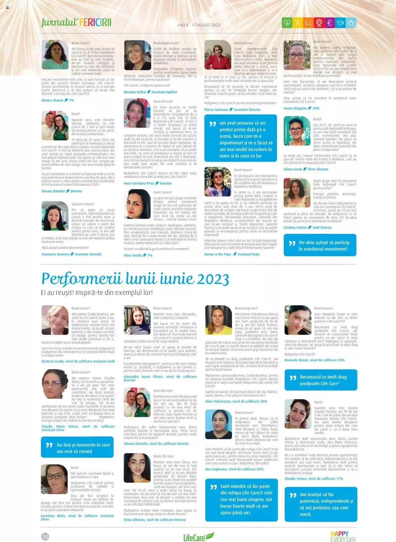 Catalog Life Care catalog - Jurnalul Fericirii August/Septembrie de la 3 august până la 19 septembrie 2023 - Revista Pagina 10