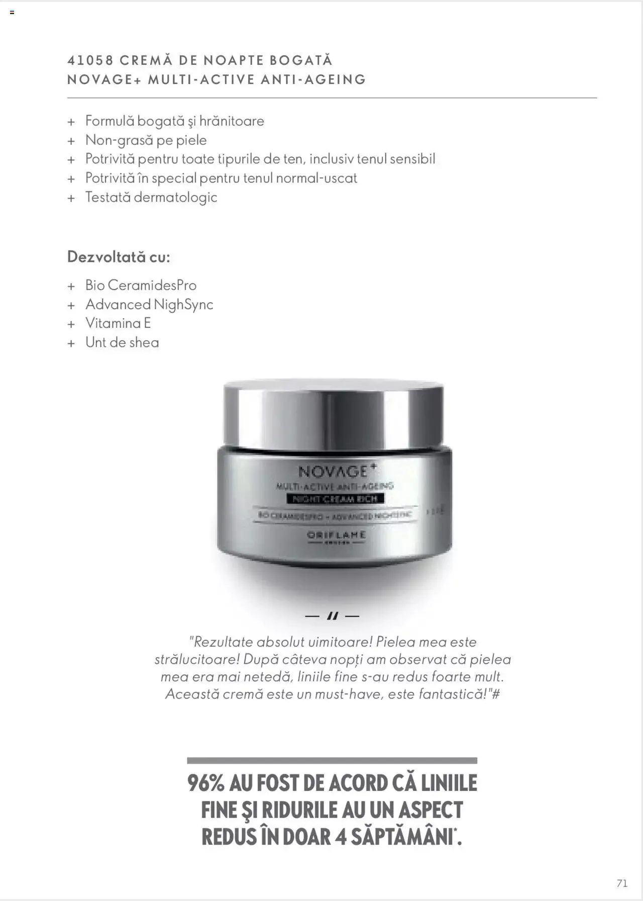 Catalog Oriflame catalog - Ghidul NOVAGE+ de la 1 martie până la 31 decembrie 2023 - Revista Pagina 71