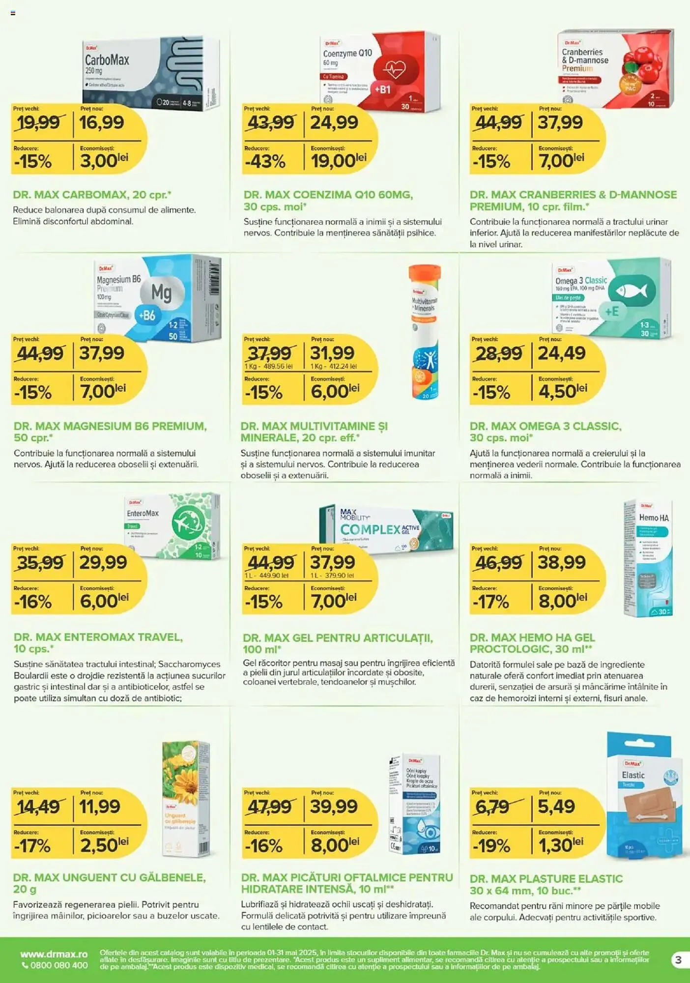 Catalog Catalog Dr.Max de la 1 mai până la 31 mai 2025 - Revista Pagina 3