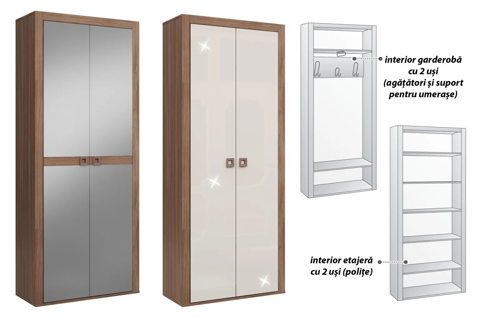 Garderobă 2 uși L85/ H206