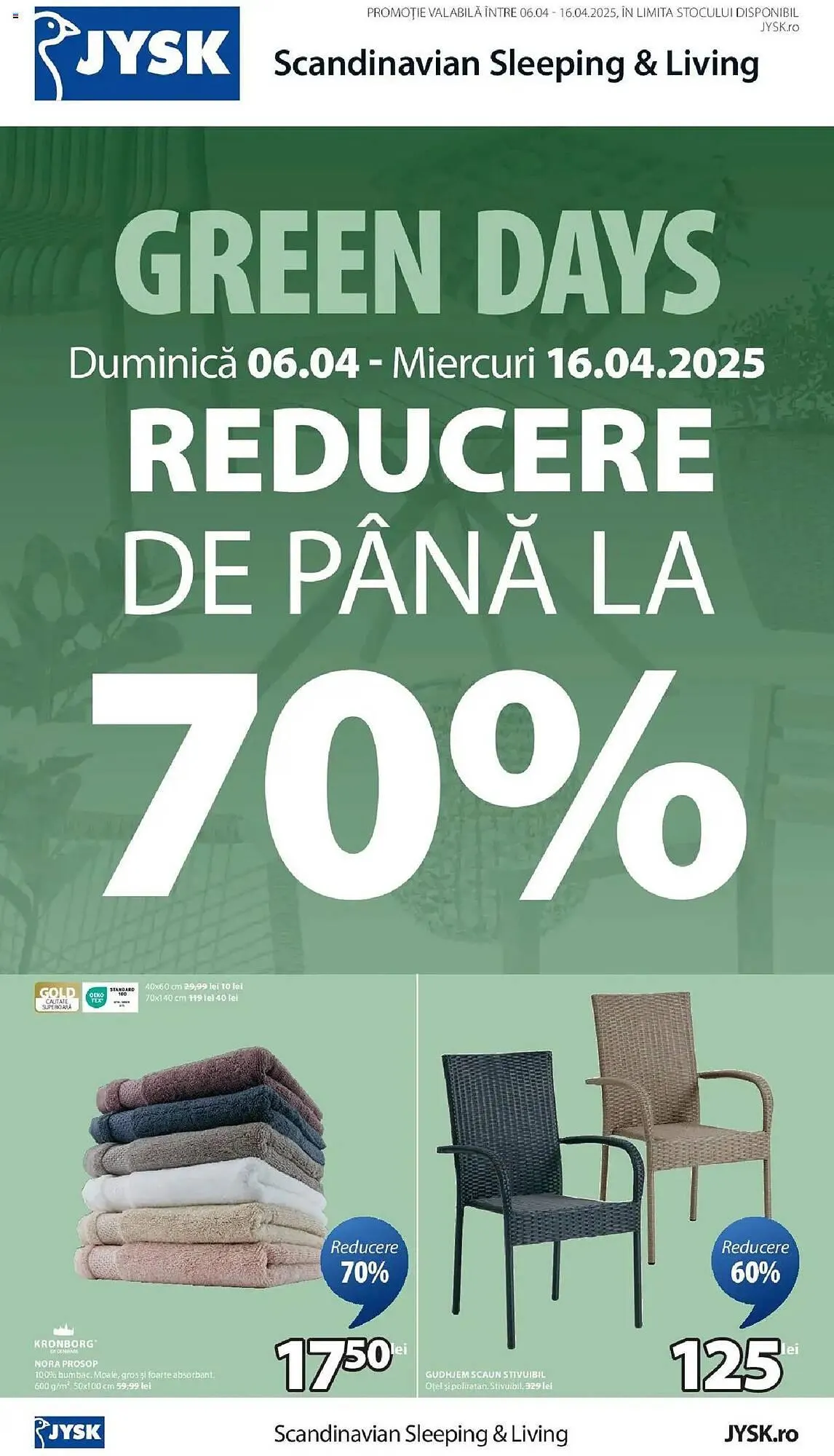 Catalog Catalog JYSK de la 5 aprilie până la 16 aprilie 2025 - Revista Pagina 1