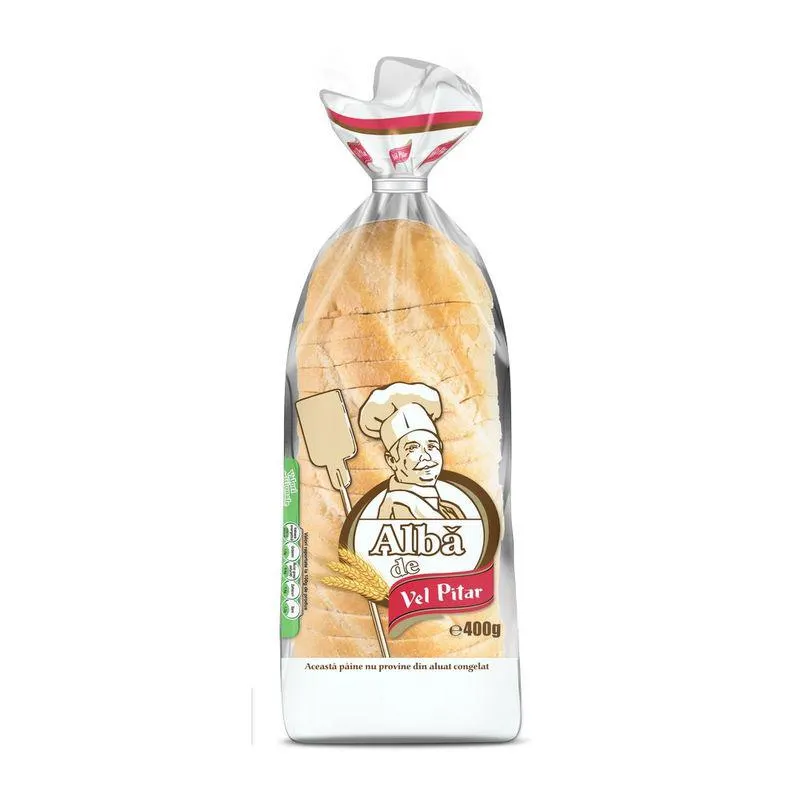 Paine feliata din faina alba de grau Vel Pitar, 400 g
