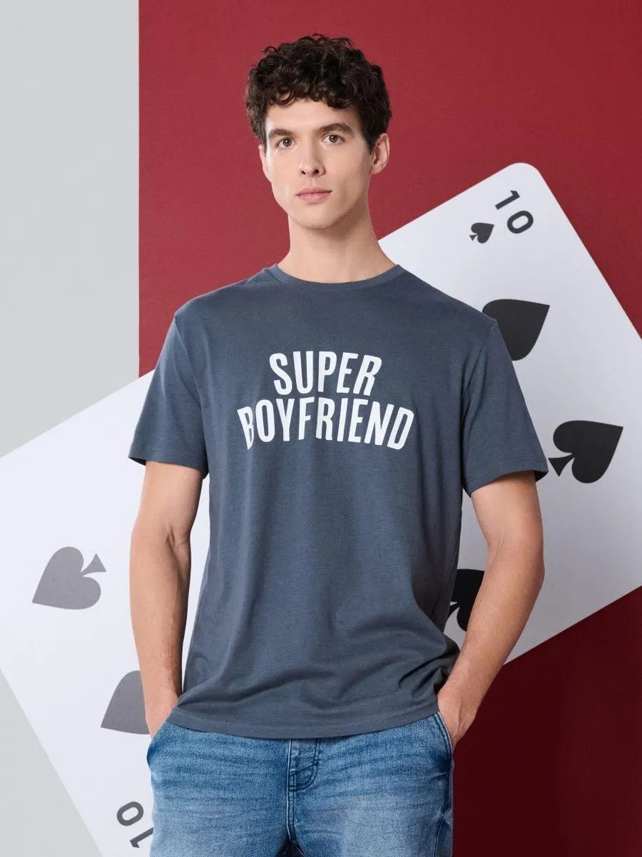 Tricou din bumbac cu inscripție