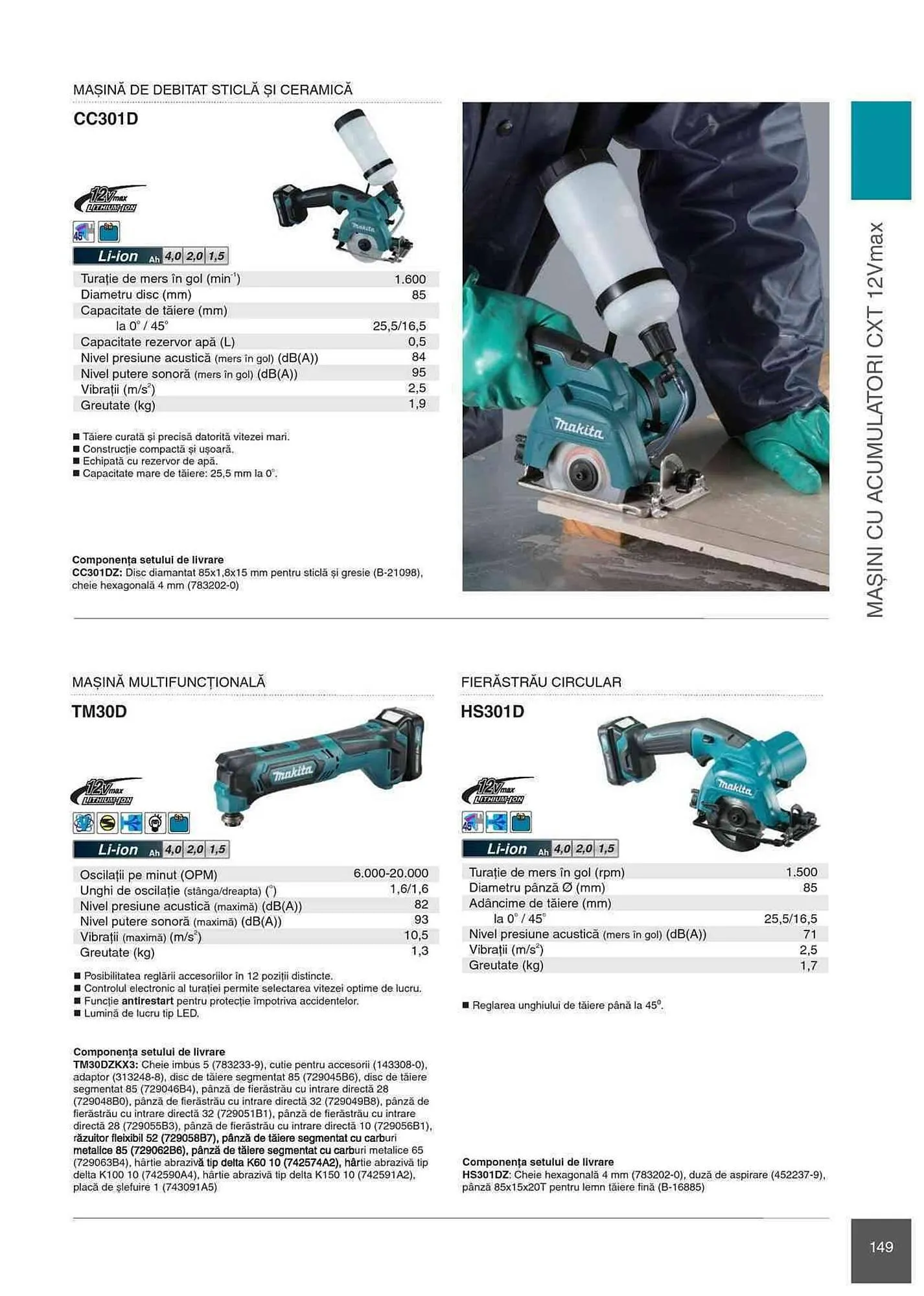 Catalog Makita catalog de la 1 ianuarie până la 31 decembrie 2023 - Revista Pagina 149