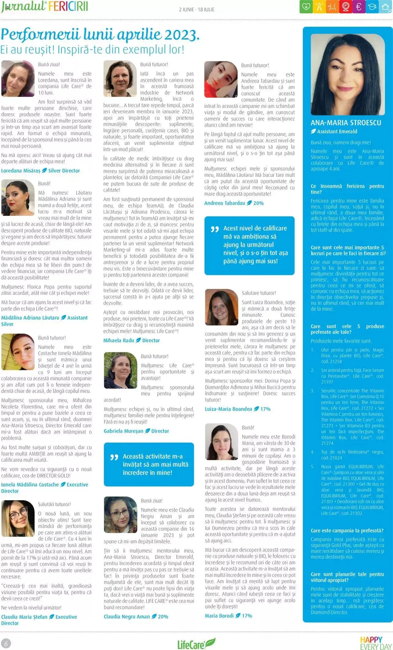 Catalog Life Care catalog - Jurnalul Fericirii Iunie/Iulie de la 2 iunie până la 19 iulie 2023 - Revista Pagina 6