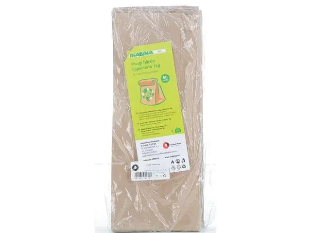 Set 50 pungi hartie Alabala, 2 kg, Maro