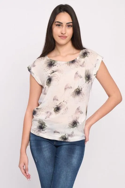 Timeout - Camasa cu maneca scurta de dama cu model floral