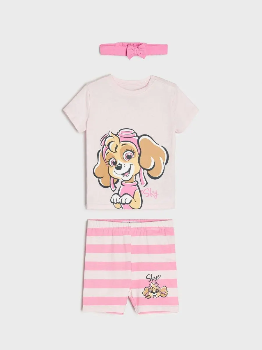 Compleu PAW Patrol cu tricou și pantaloni scurți