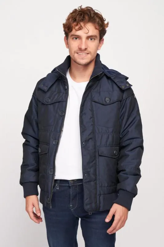 Timeout - Jacheta groasa barbat cu gluga detasabila si buzunare