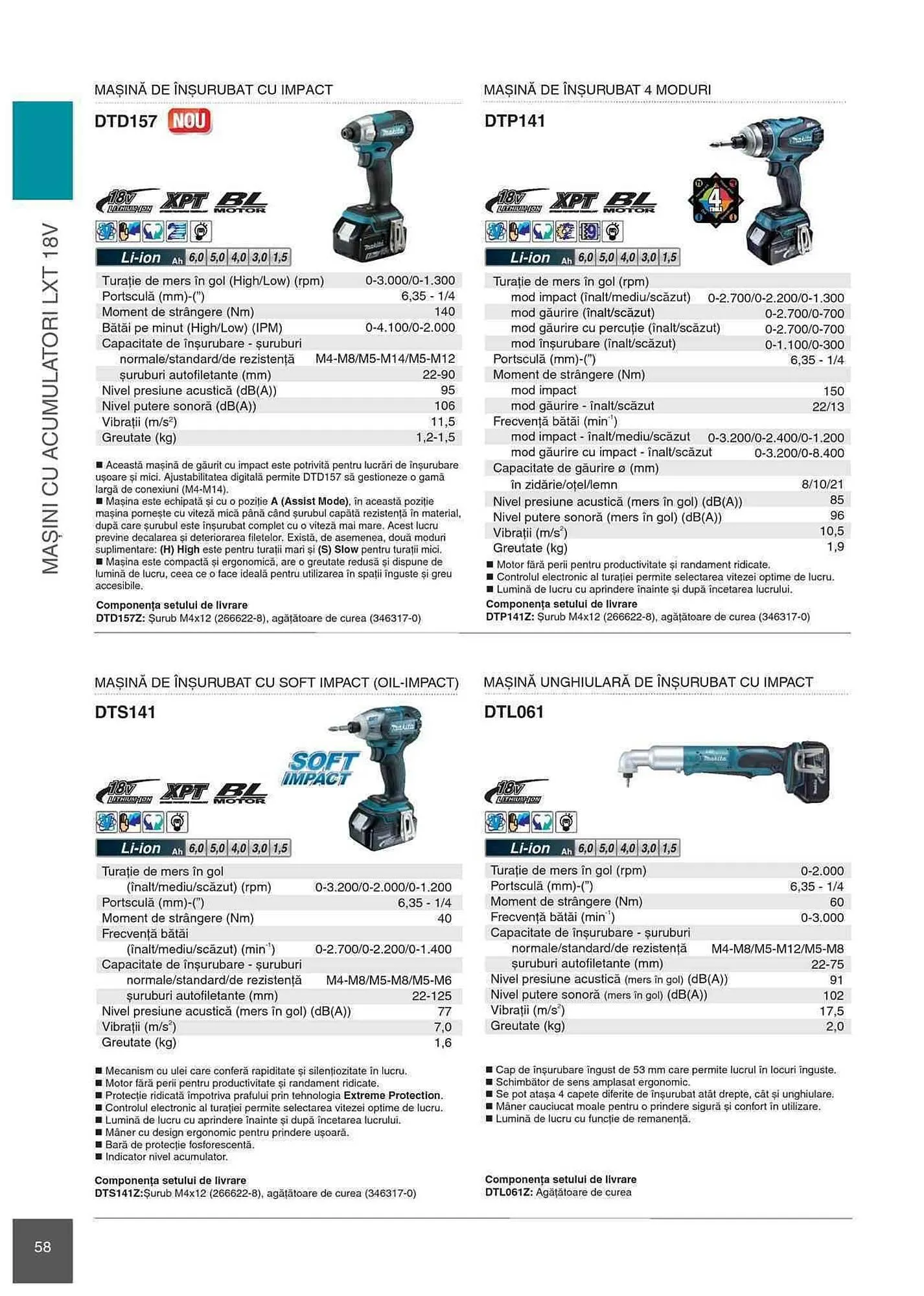 Catalog Makita catalog de la 1 ianuarie până la 31 decembrie 2023 - Revista Pagina 58