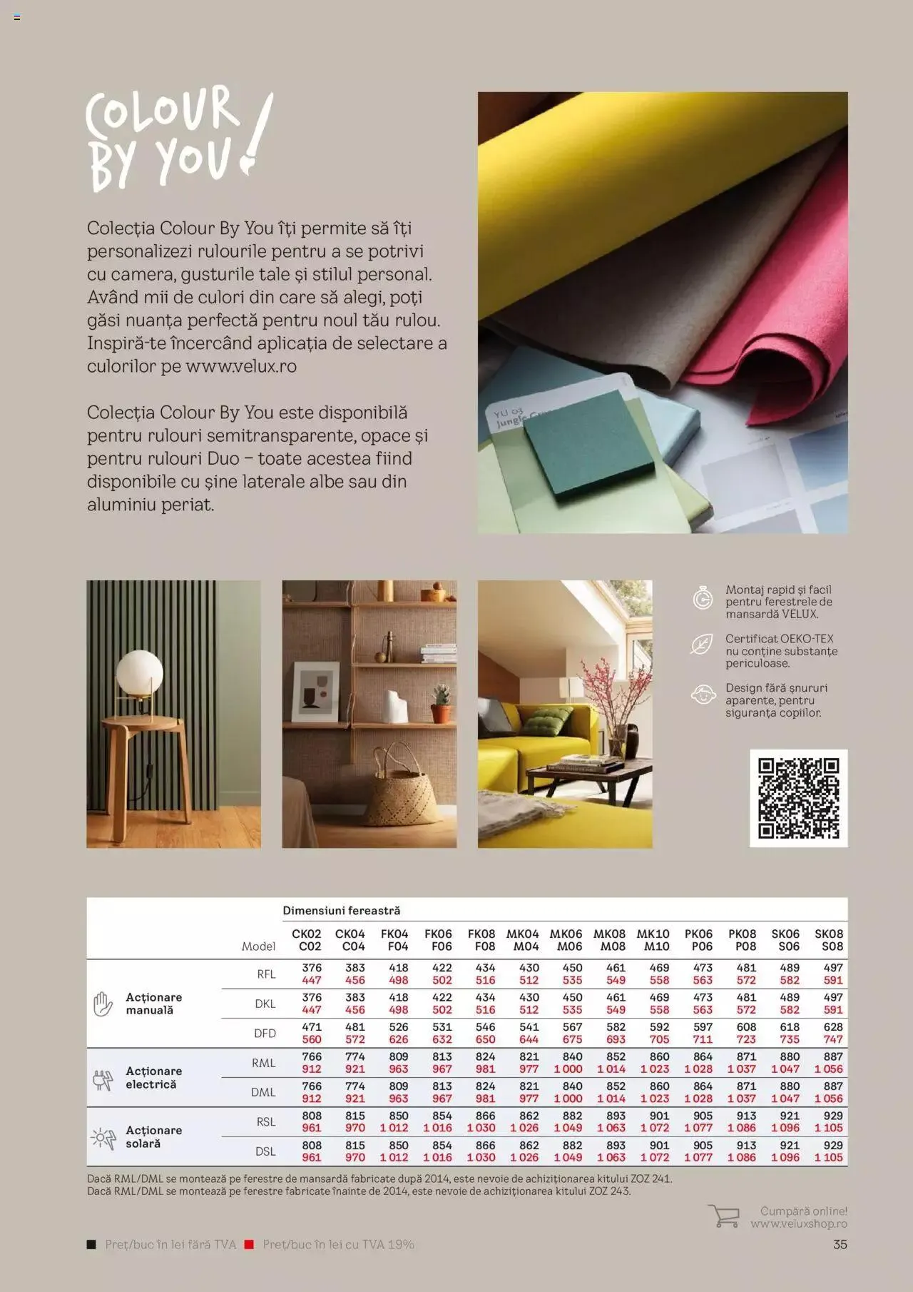 Catalog Velux catalog - Rulouri şi rolete 2023 de la 28 martie până la 31 decembrie 2023 - Revista Pagina 35
