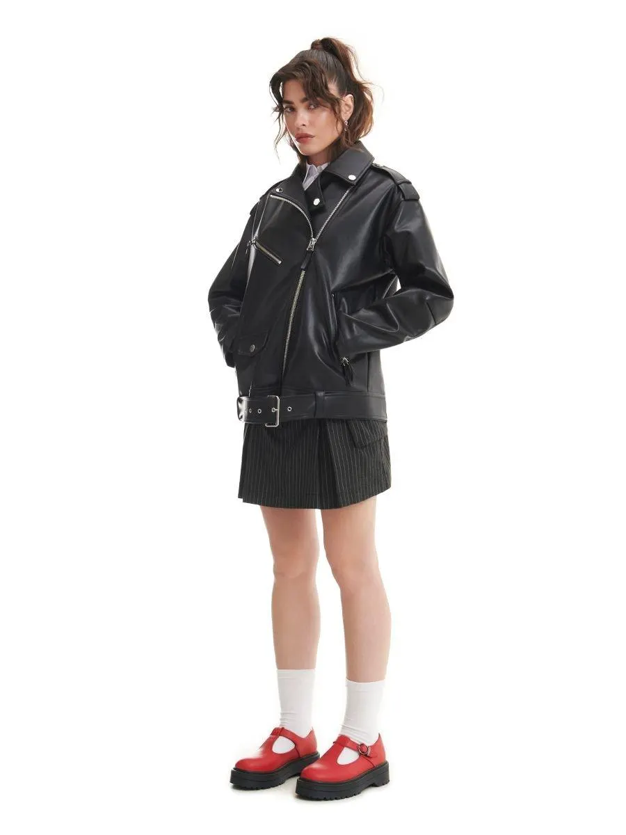 Geacă din imitație de piele