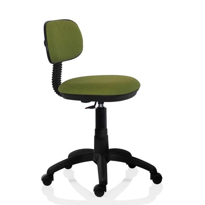 Scaun birou copii Lupo Kids, rotativ, textil E35, verde