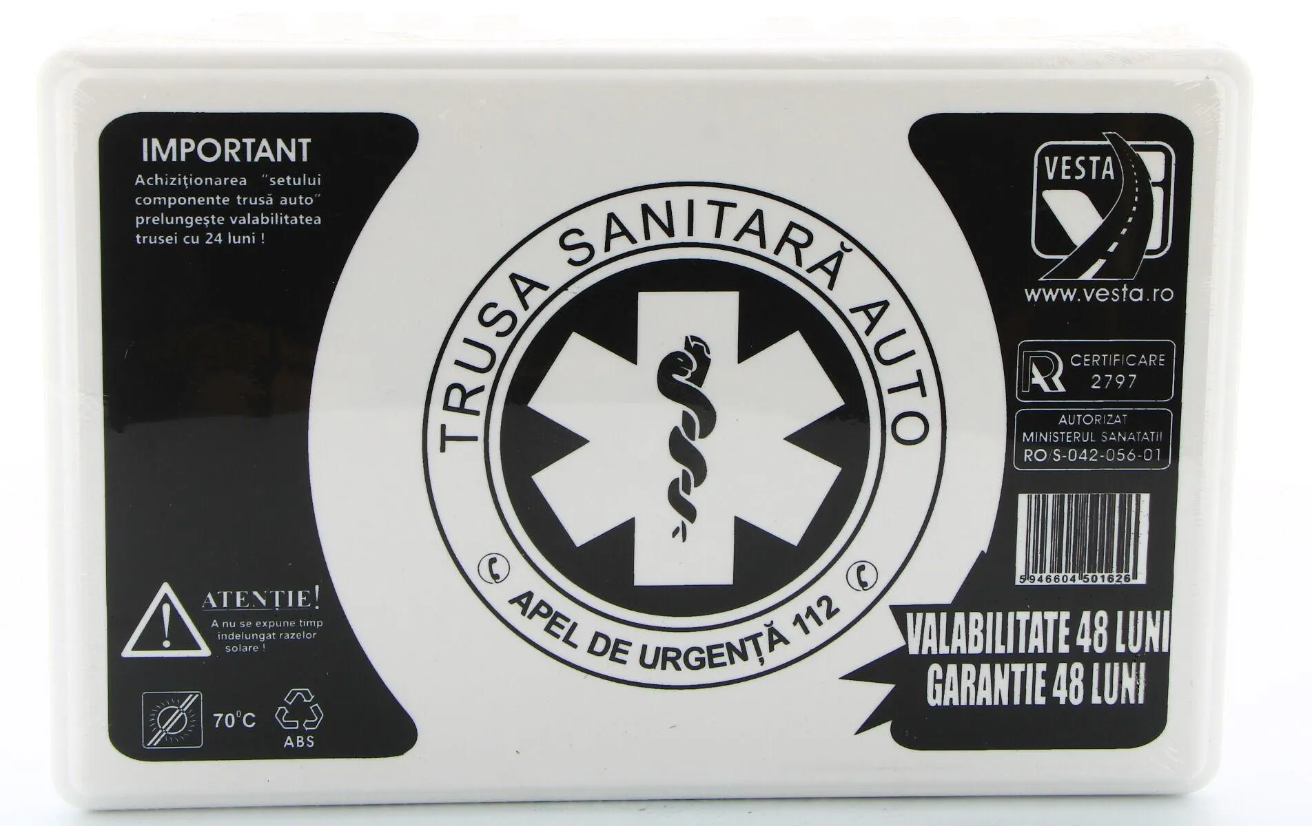 Trusa medicala fixa de prim ajutor Vesta