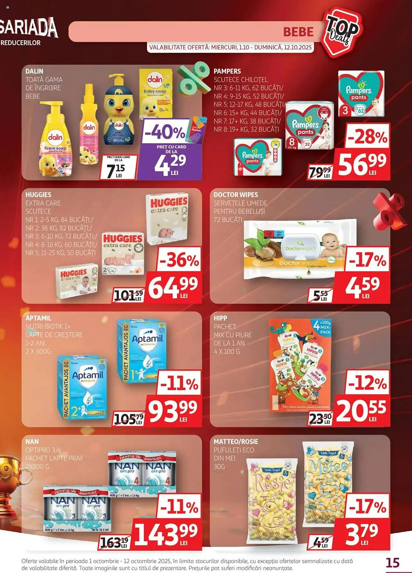 Catalog Catalog Auchan de la 1 octombrie până la 12 octombrie 2025 - Revista Pagina 15