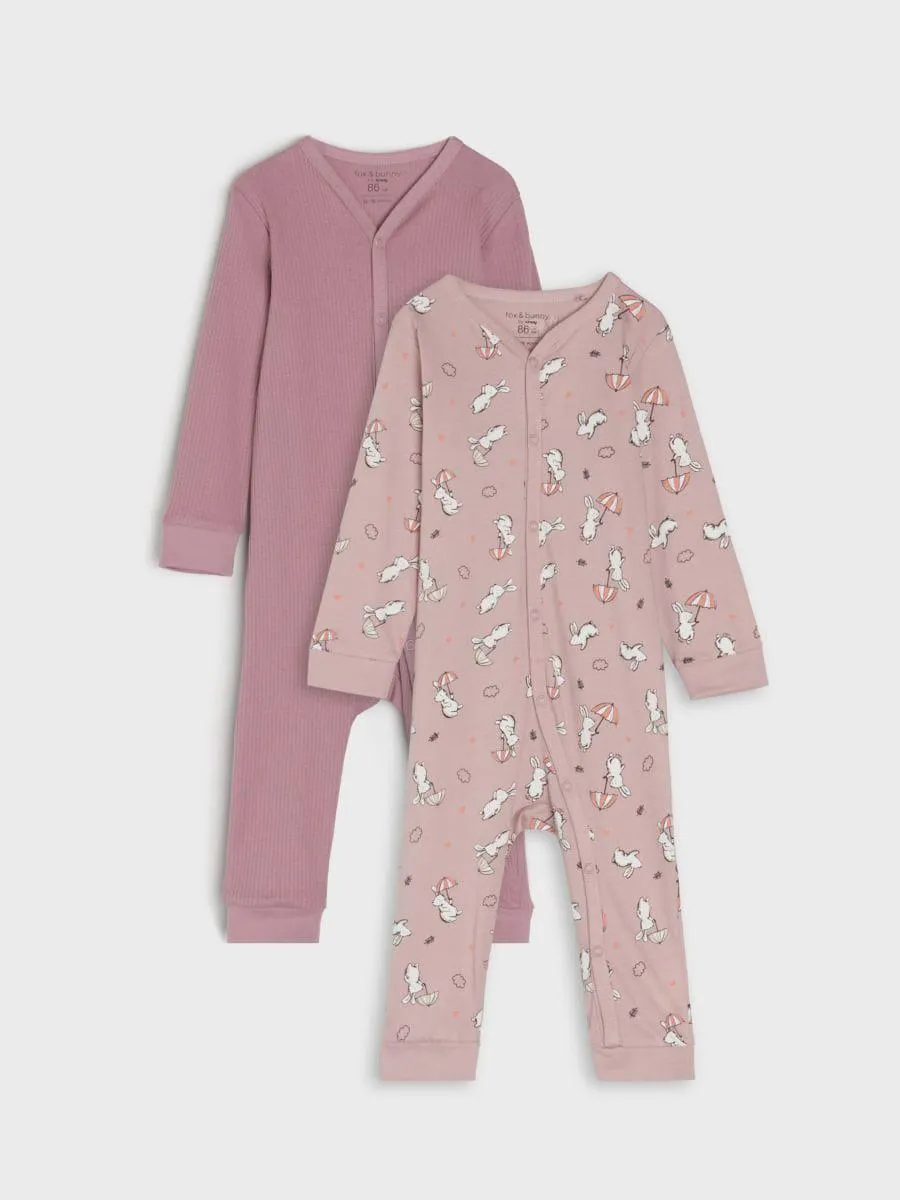 Set de 2 salopete din bumbac