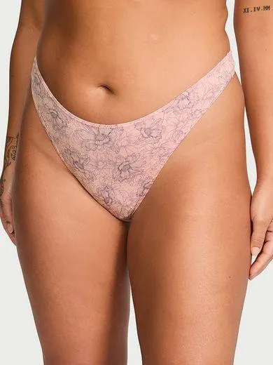 Chiloți Tanga cu talie înaltă din bumbac elastic