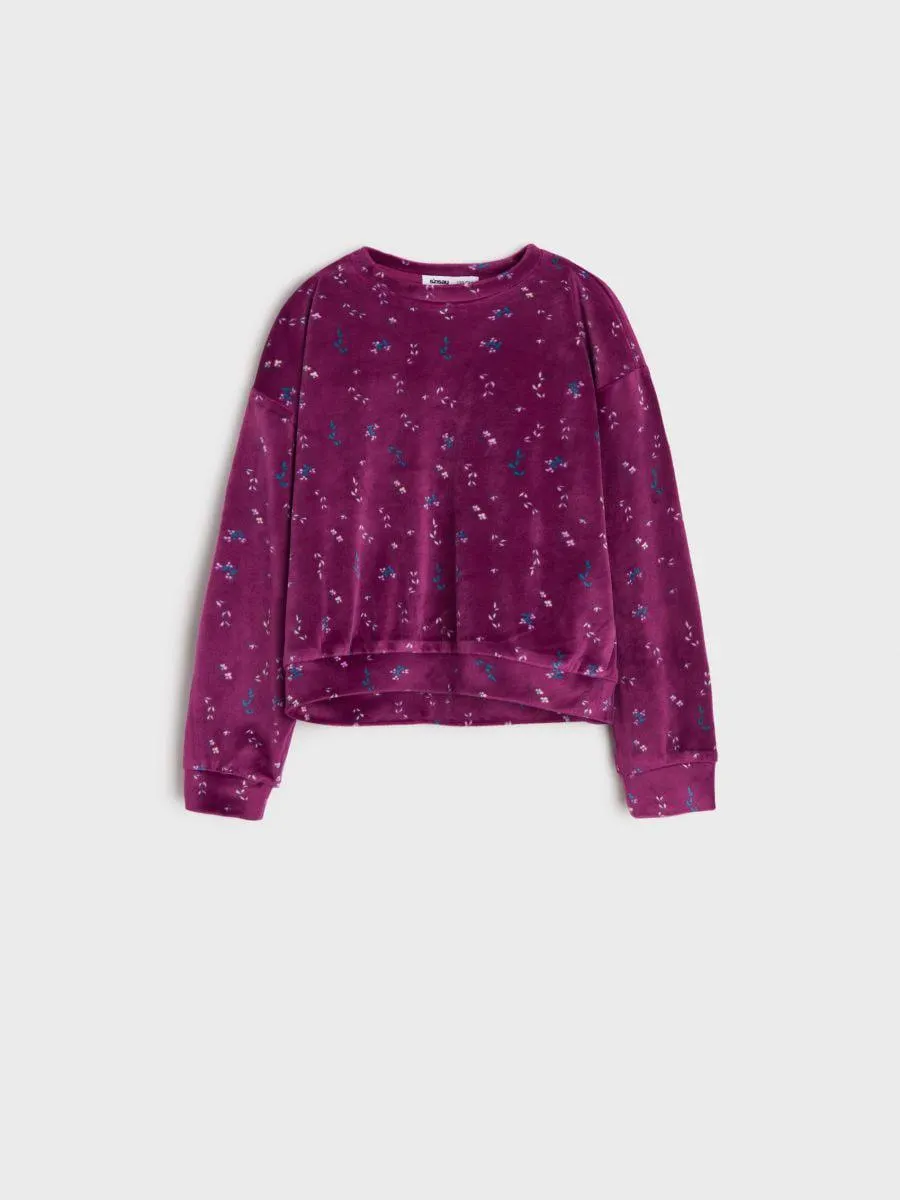 Bluză sport din velur