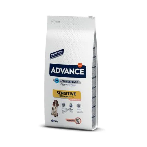 Hrana uscata pentru caini Advance Dog Sensitive cu somon si orez 12 kg