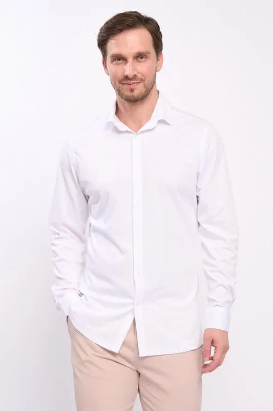 Manche Paris - Camasa barbat slim de culoare uniforma