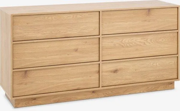 Cassettiera 3+3 cassetti TRANUM color rovere caldo