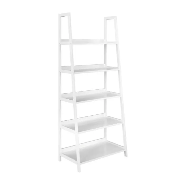 Etajera / separator camera Reon, MDF + bambus, alba, 63 x 36 x 149 cm, 1C