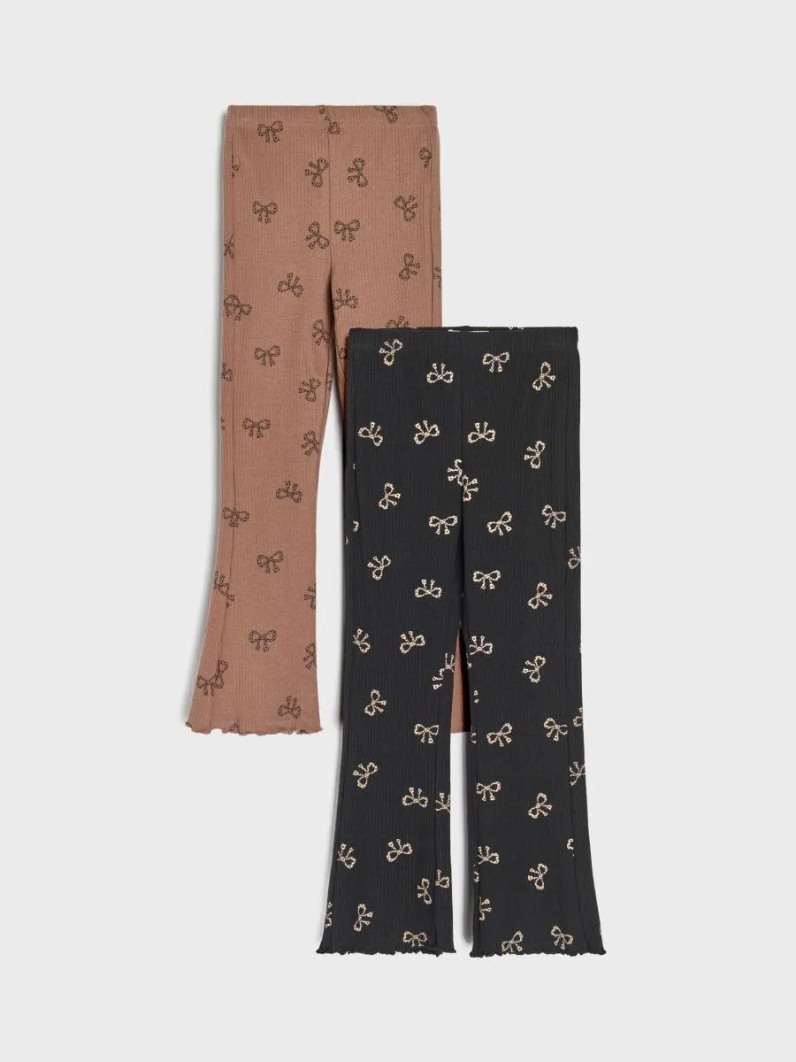 Pantaloni flare cu dungi 2 pachet