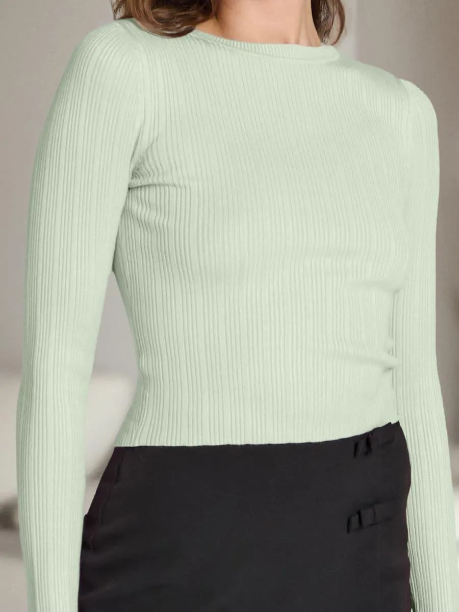 Pulover din tricot striat