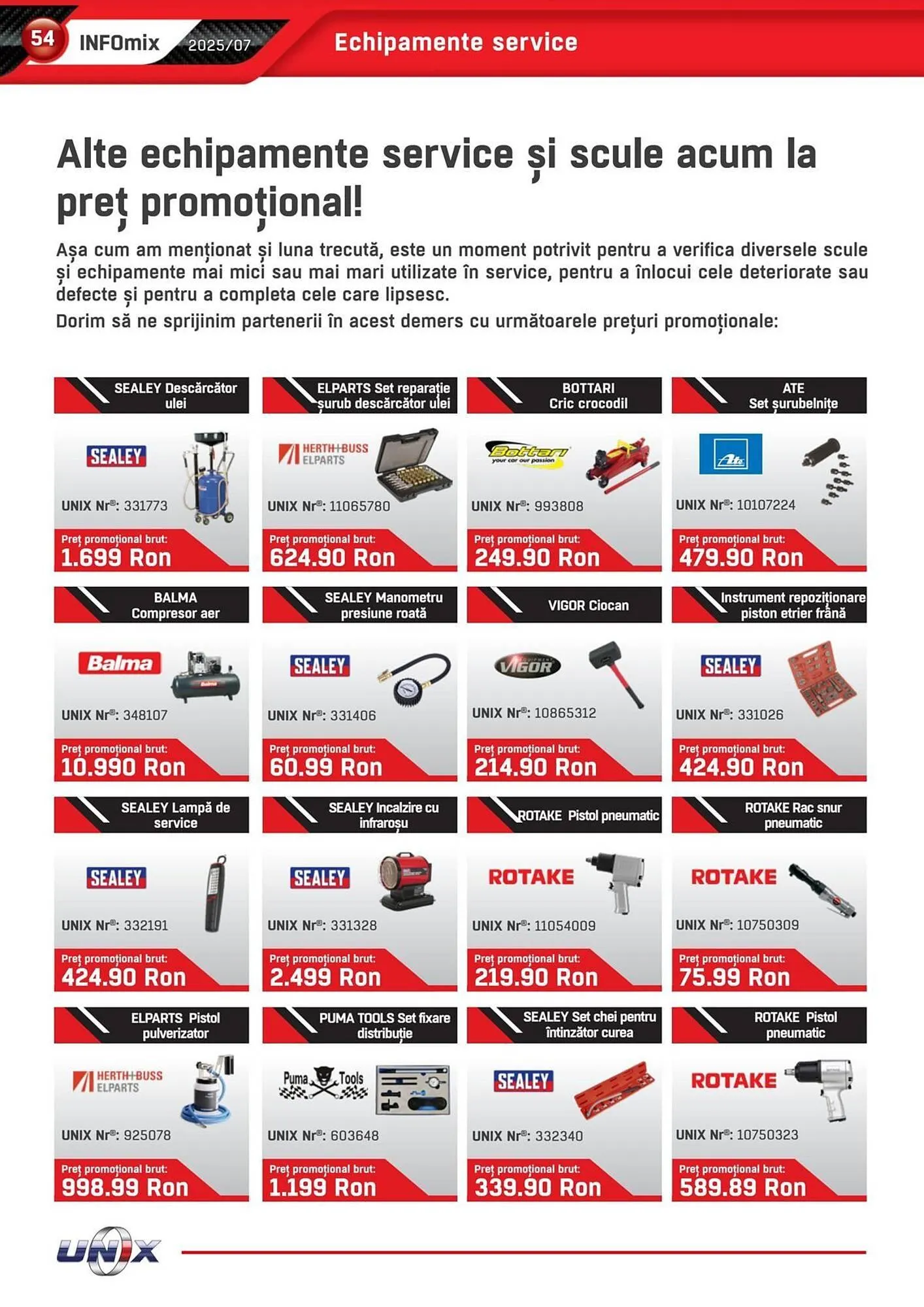Catalog Catalog UNIX Auto de la 1 iulie până la 31 iulie 2025 - Revista Pagina 54