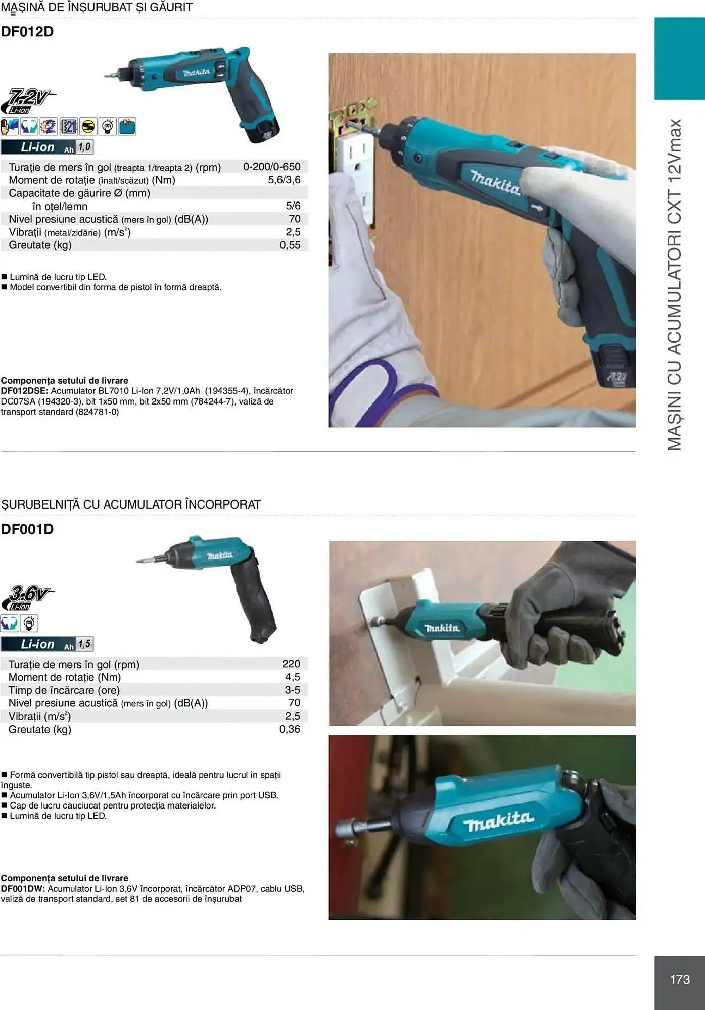 Catalog Catalog Makita de la 8 ianuarie până la 31 decembrie 2025 - Revista Pagina 173