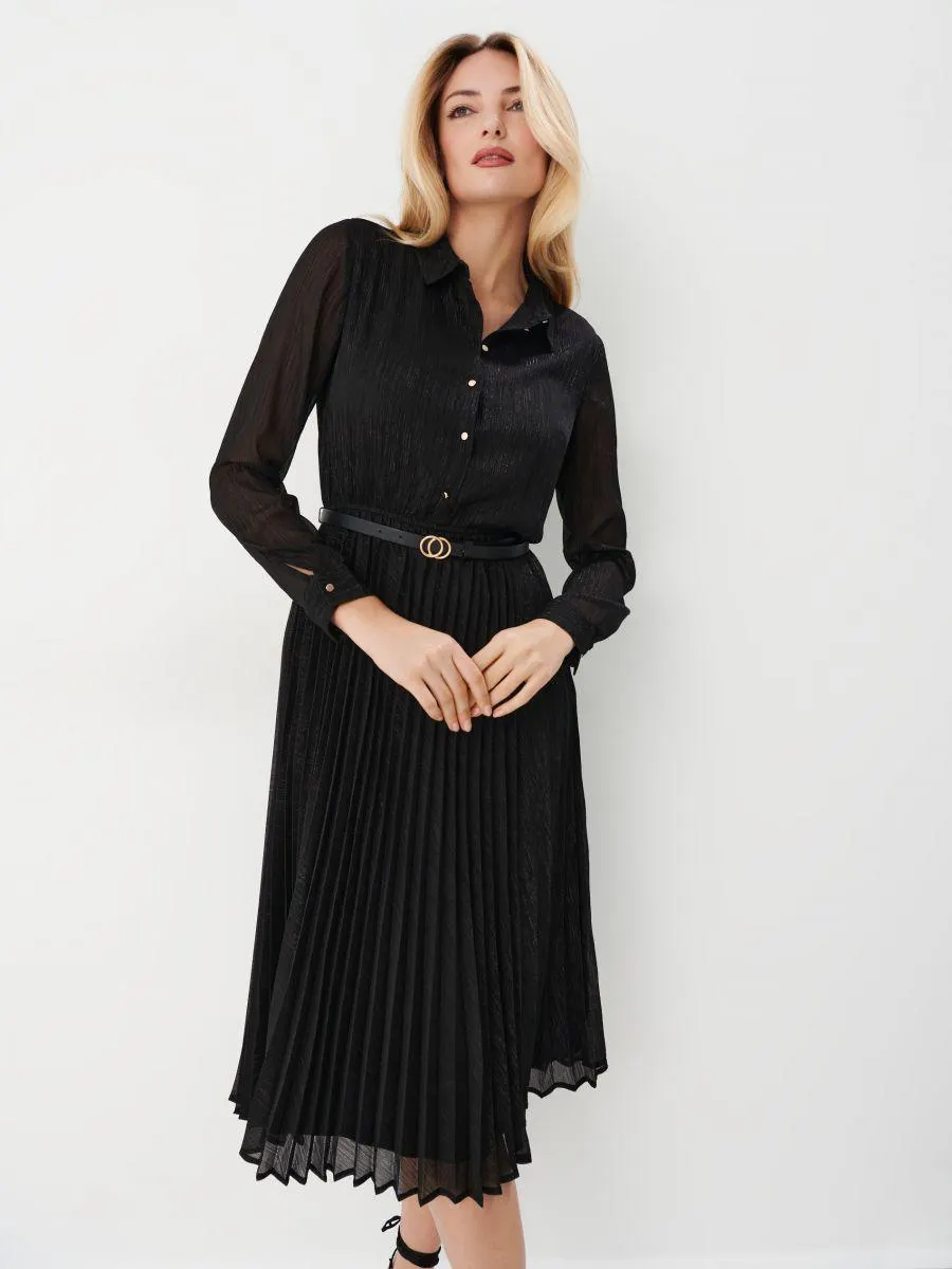 Rochie midi cu bază plisată