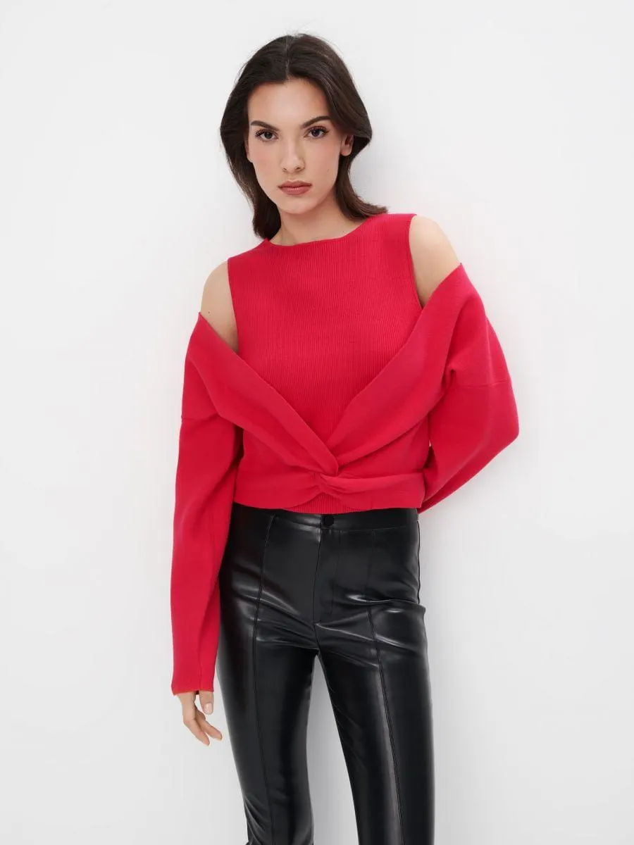 Pulover cu umerii goi