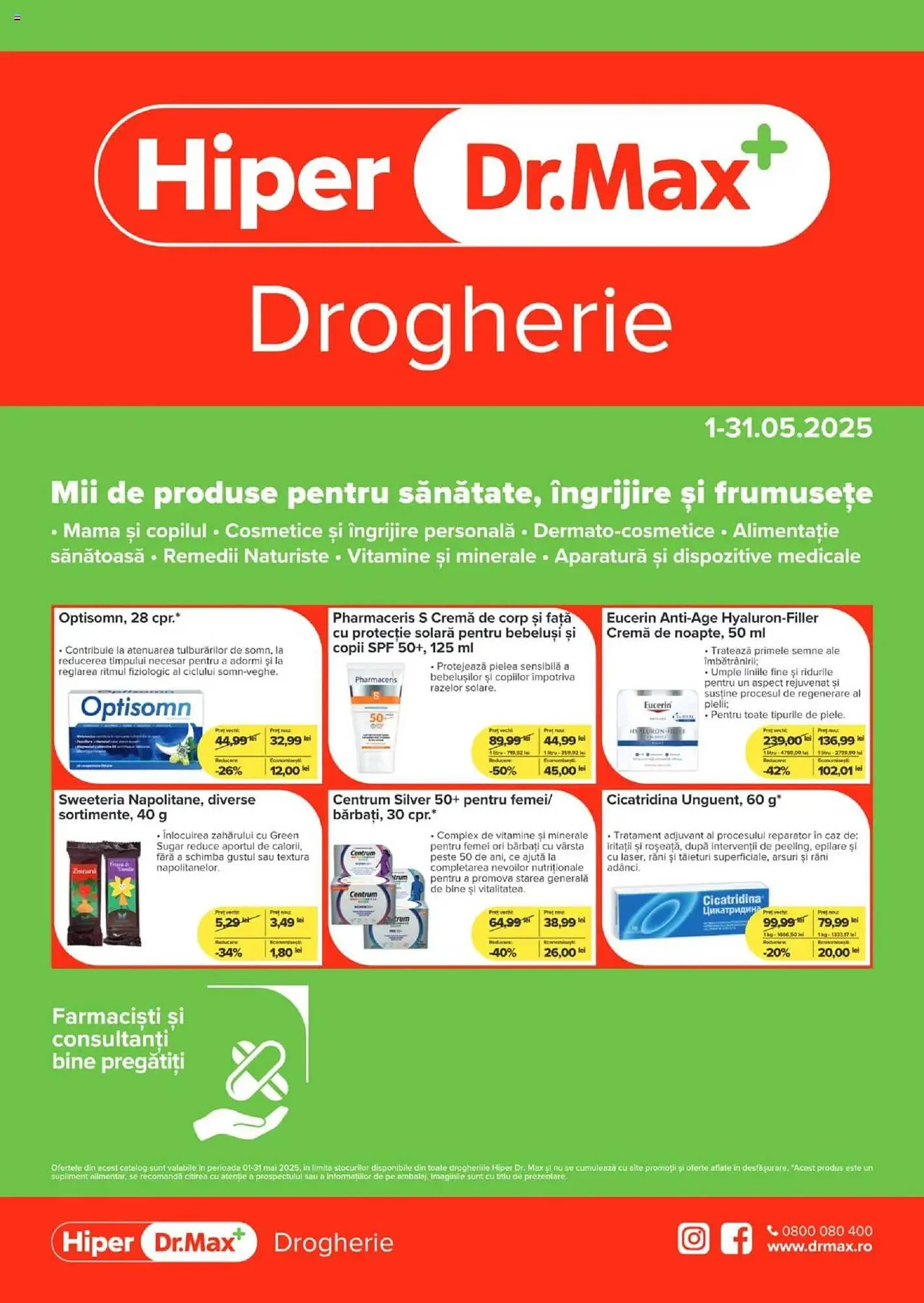 Catalog Catalog Dr.Max de la 1 mai până la 31 mai 2025 - Revista Pagina 1