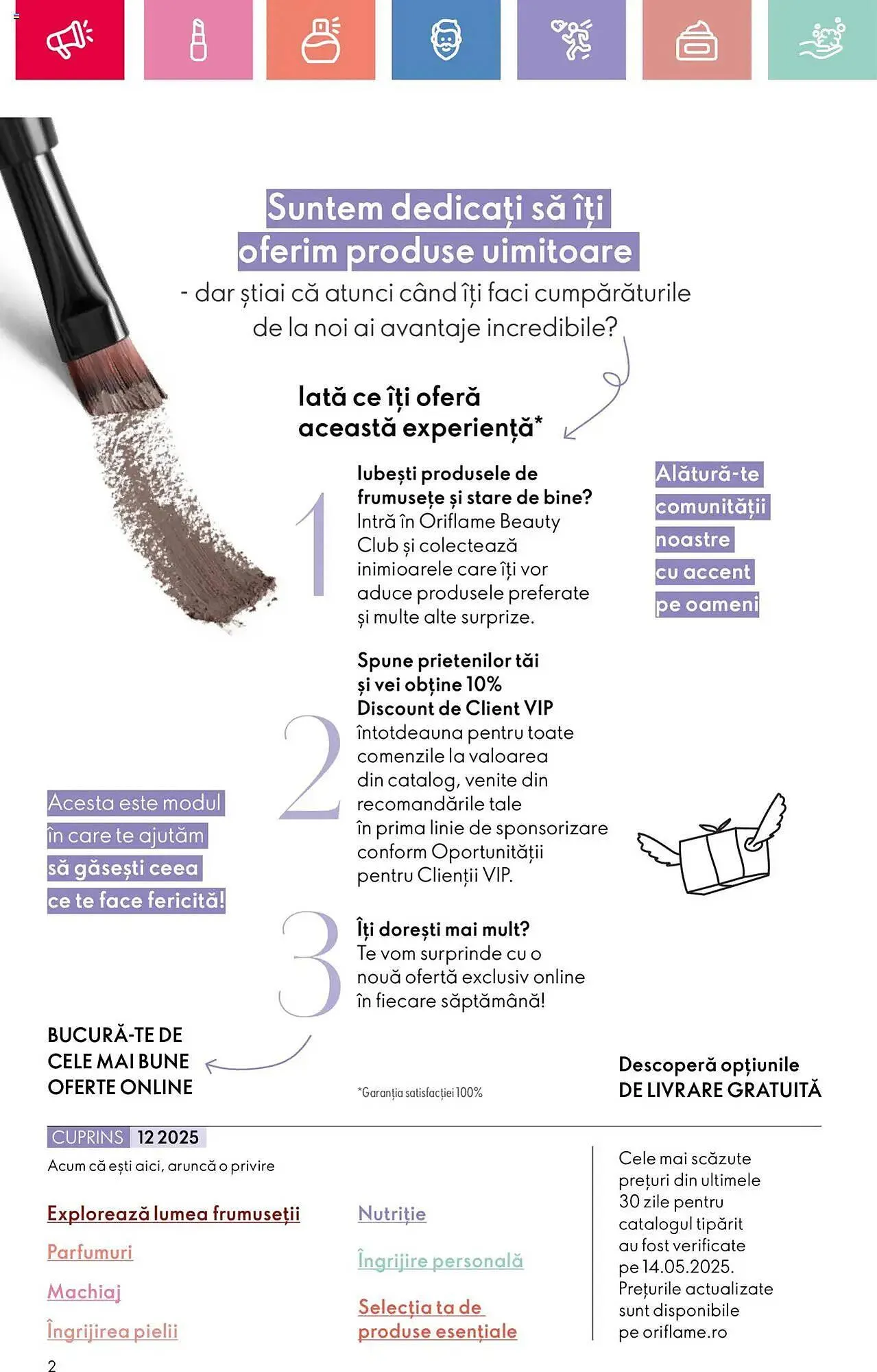 Catalog Catalog Oriflame de la 19 august până la 9 septembrie 2025 - Revista Pagina 2