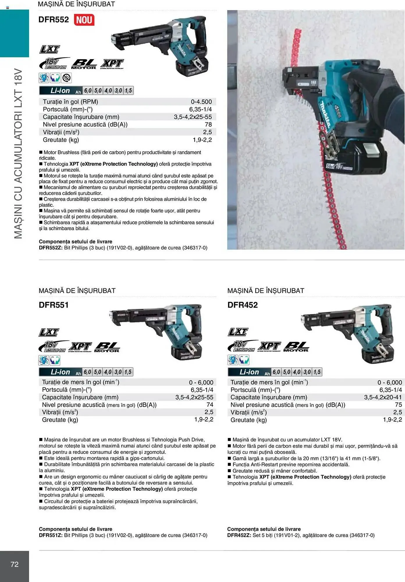 Catalog Catalog Makita de la 8 ianuarie până la 31 decembrie 2025 - Revista Pagina 72